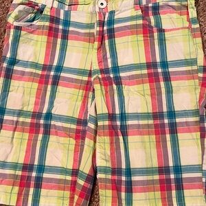 SO Girls Plaid Shorts - Red, Blue, Yellow